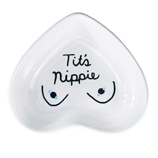 Ceramic statement dish with affirming message celebrating identity in white
