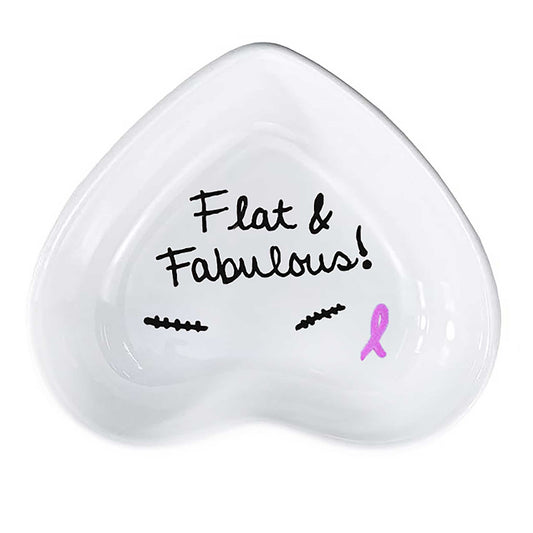 Hand-painted heart-shaped dish created as a support gift for surgery