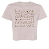 mock of the self love club cropped tee in latte, front view