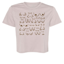Load image into Gallery viewer, mock of the self love club cropped tee in latte, front view
