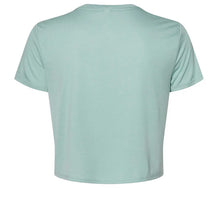 Load image into Gallery viewer, mock of the self love club cropped tee in ocean, back view
