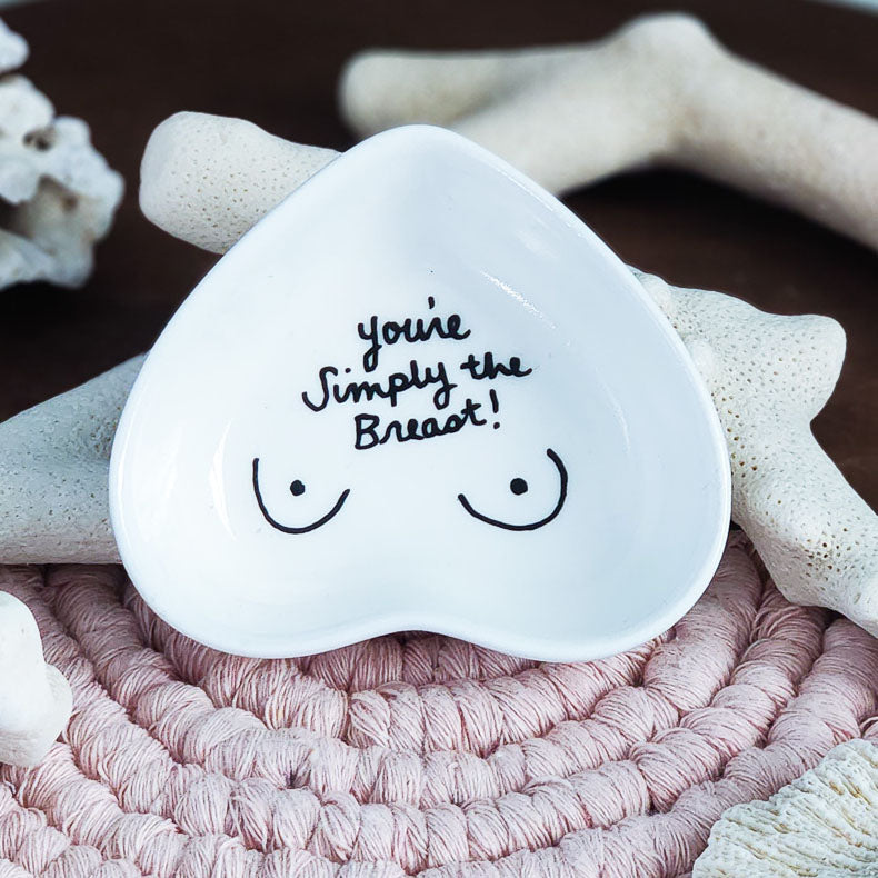 You're Simply the Breast White Ring Dish
