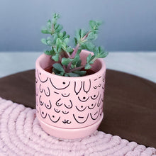 Load image into Gallery viewer, Brave Boobies Pink Planter
