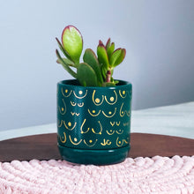 Load image into Gallery viewer, Emerald + Gold Planter
