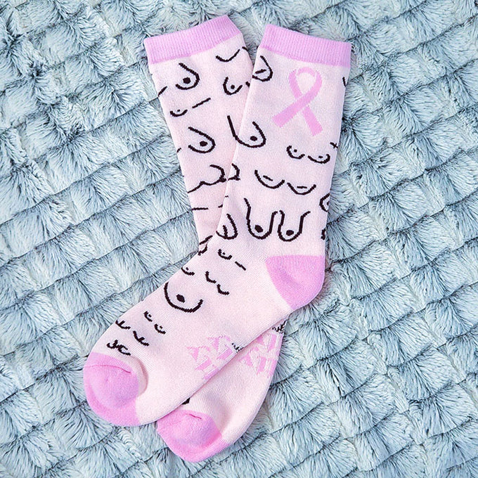 Pink Boob Socks