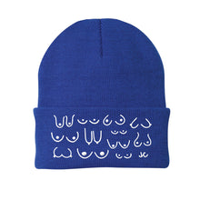 Load image into Gallery viewer, Royal Blue Boobie Beanie
