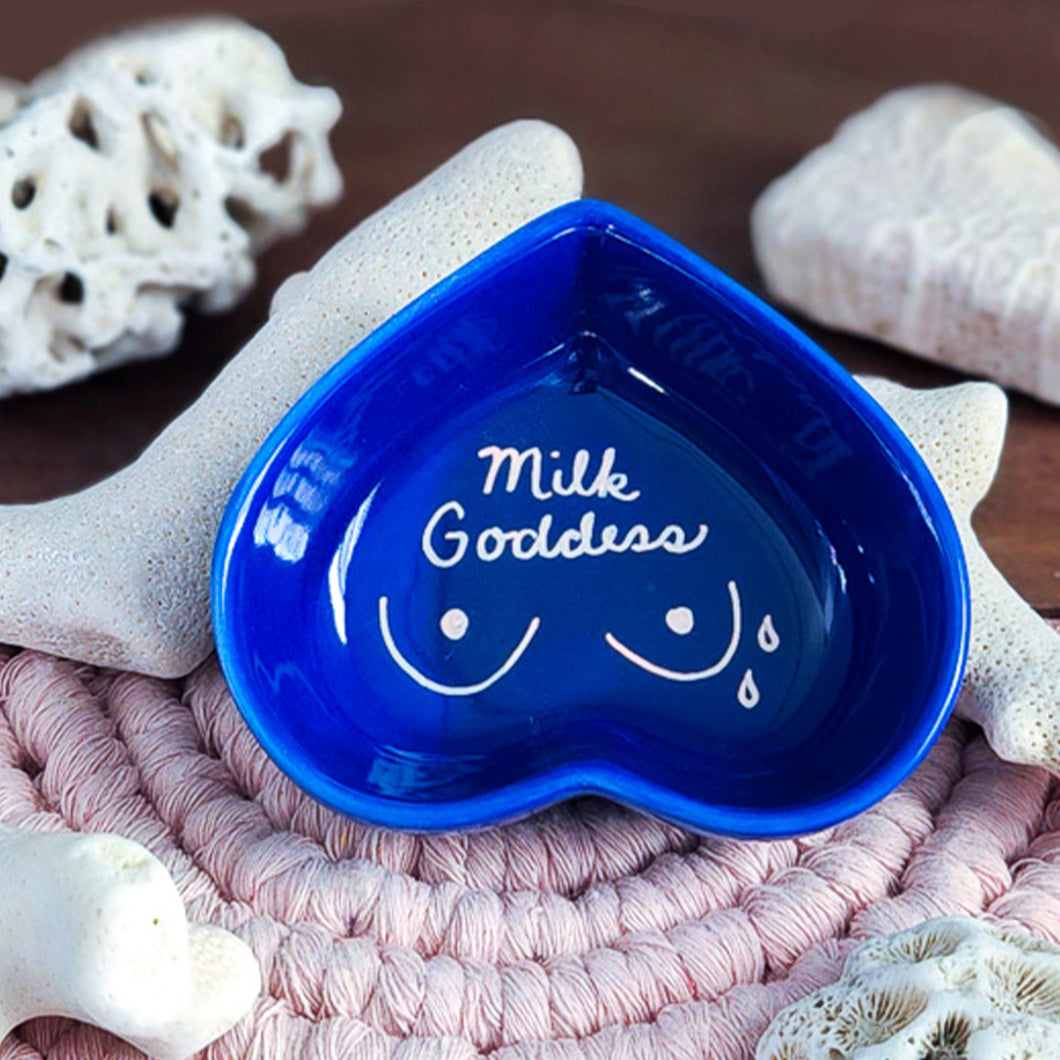 Milk Goddess Blueberry Blue Ring Dish