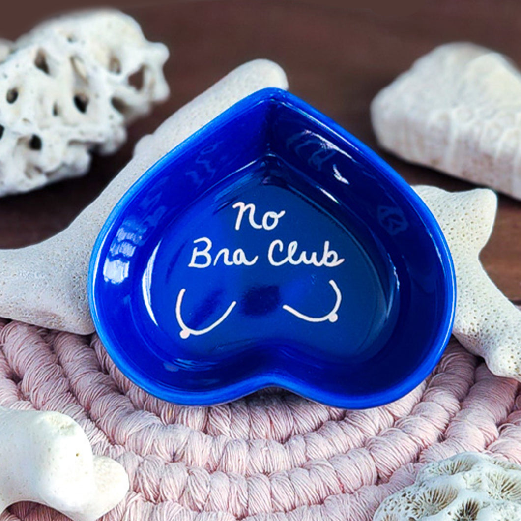 No Bra Club Blueberry Blue Ring Dish