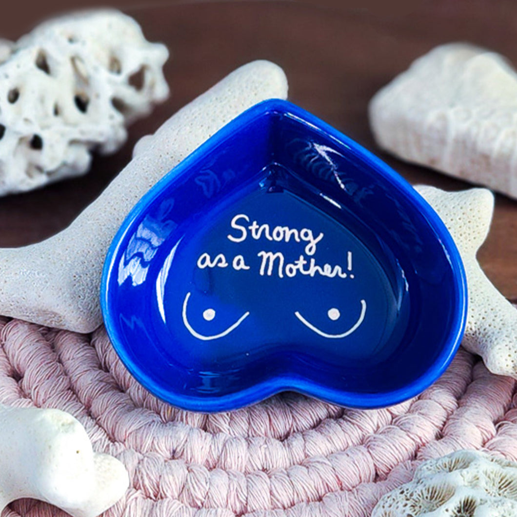 Strong as a Mother Blueberry Blue Ring Dish