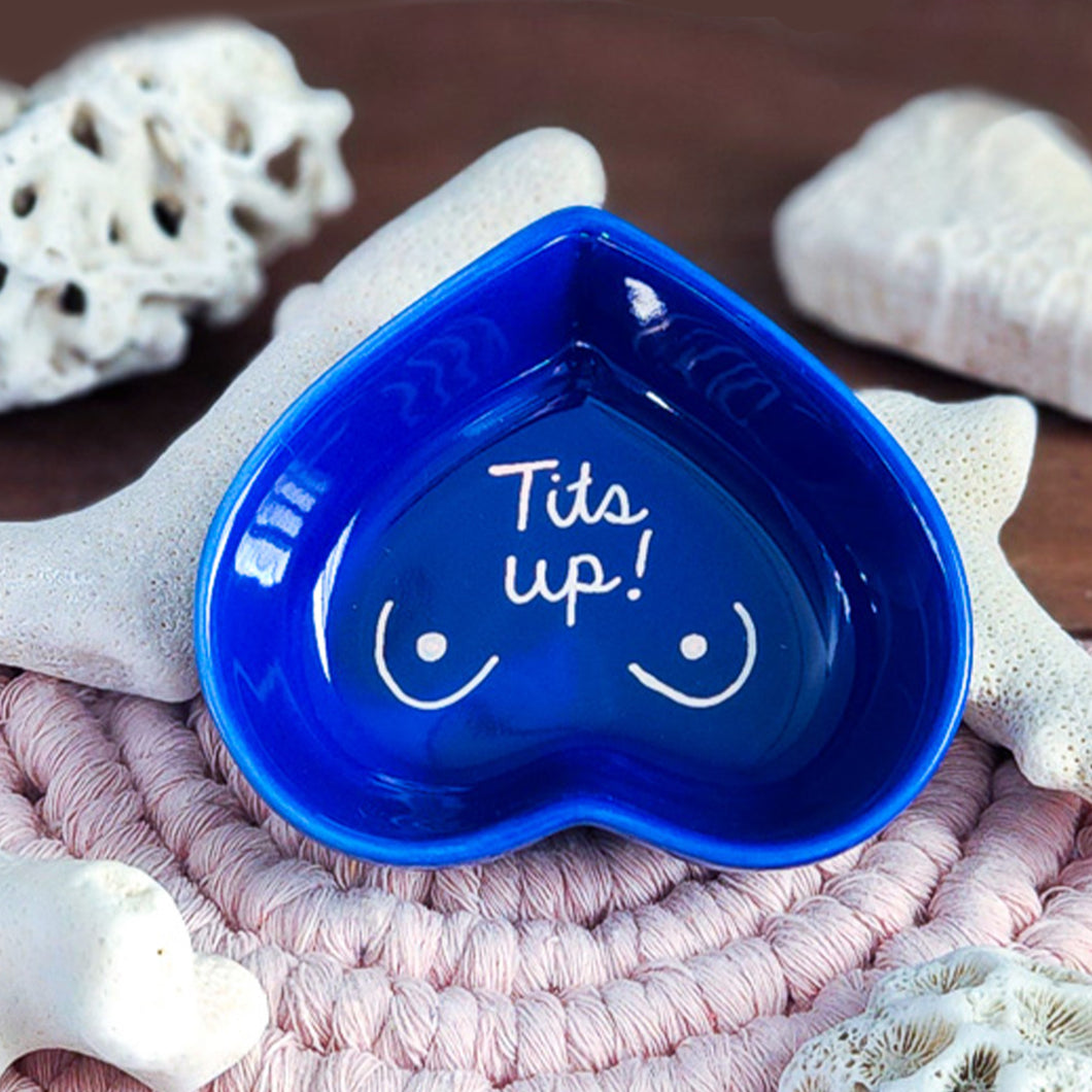 Tits Up Blueberry Blue Ring Dish