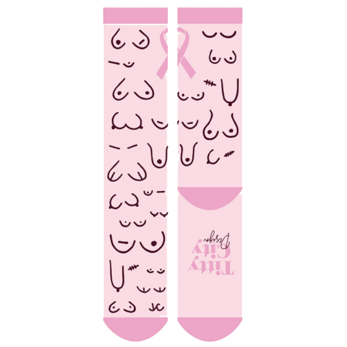 Pink Boob Socks